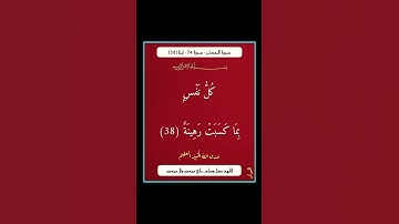 سورة المدثر - سورة 74 - اية (38)