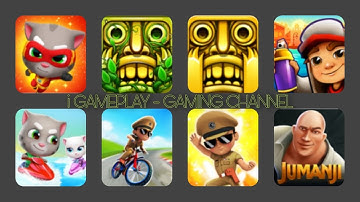 Little Singham Vs Jumanji Vs  Singham 2 Vs Temple Run Vs Subway Surfers Vs Temple Run2 Vs TomJetski2