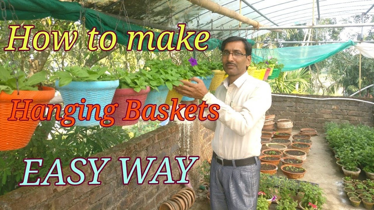 How to Make Hanging basket for Flower Plants Most Easily.
