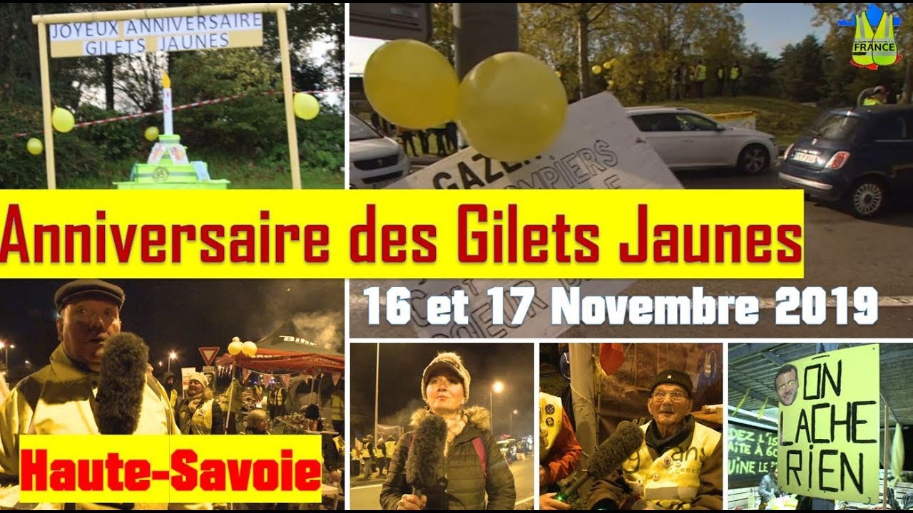 Anniversaire Des Gilets Jaunes En Haute Savoie Images Exclusives