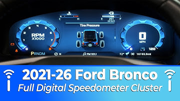 Installatiehandleiding voor het volledig digitale snelheidsmetercluster van de Ford Bronco 2021-2...