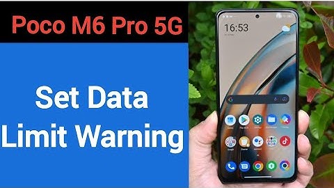 how to set data limit warning,Poco M6 pro 5G me data limit kaise set karen
