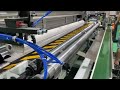 Full automatic toilet tissue paper rewinding machine linked with full automatic bagging machine