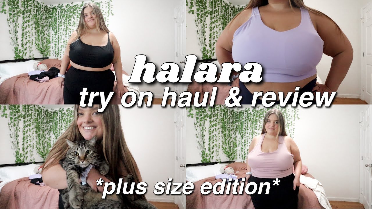 *honest* plus size halara patitoff try on haul and review | pet hair resistant athletic wear??
