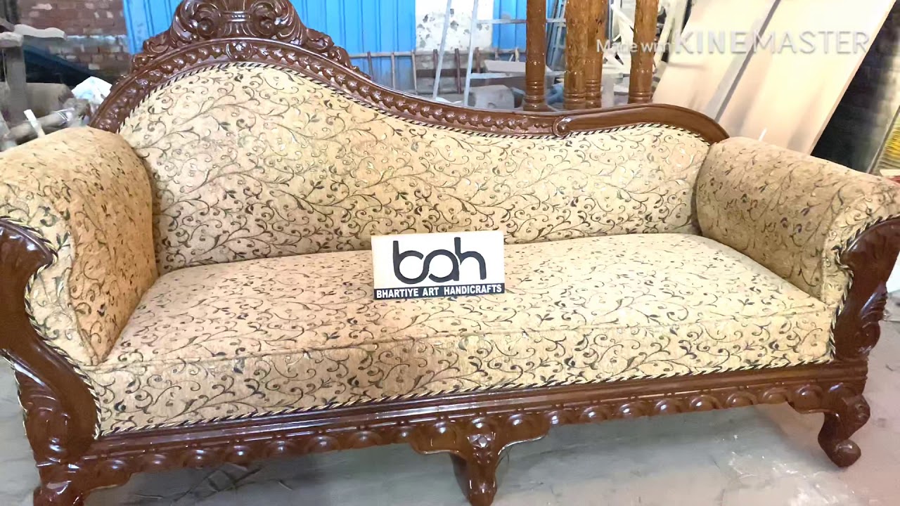 Wooden carved diwan/couch bhartiye art handicraft Saharanpur 7017875630