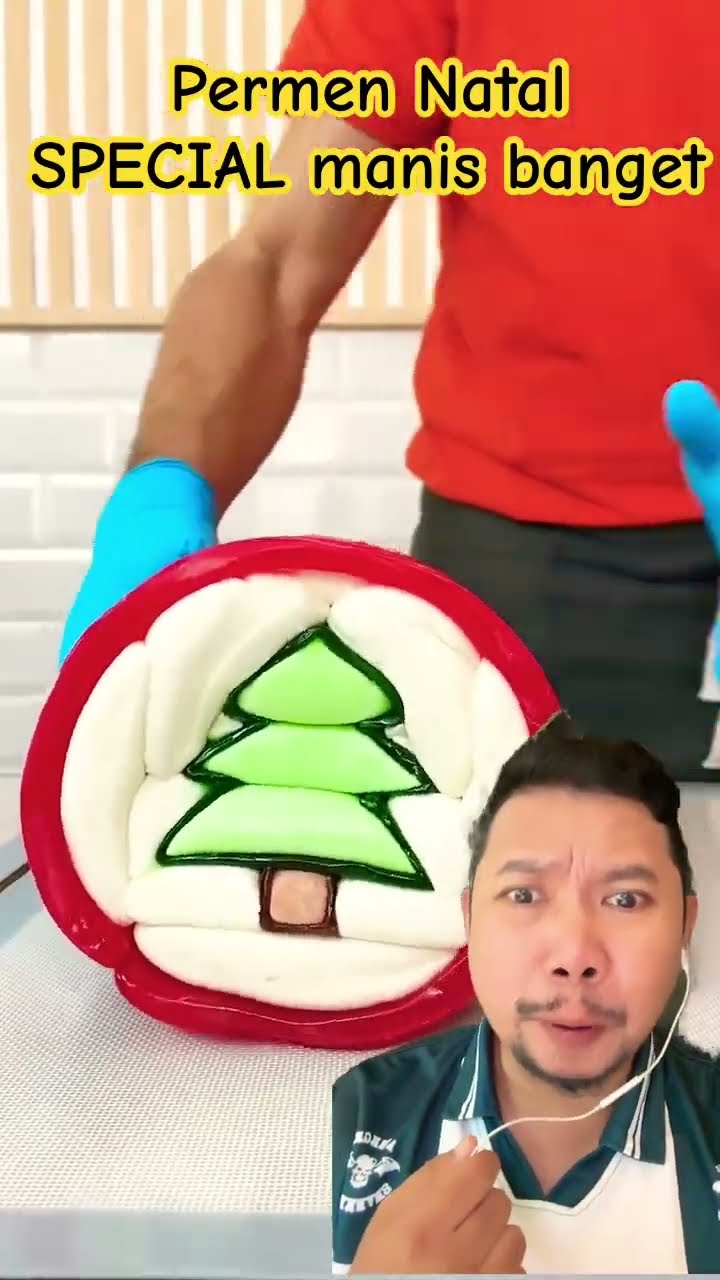 PERMEN NATALNYA GEDE BANGET!!!?? #christmas #candy #satisfying #food #diy