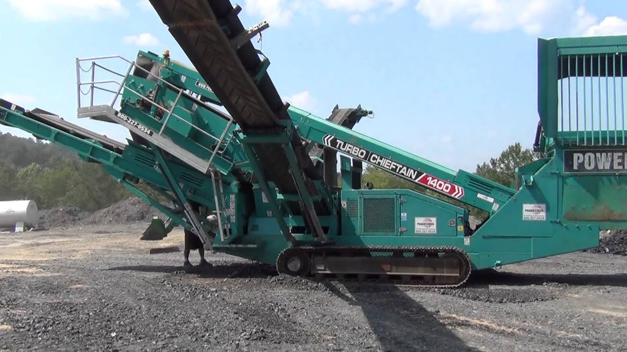 Powerscreen Chieftain 1400 Track 2 deck screening plant - YouTube