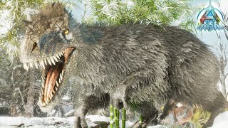 【ASA】雪山の覇者‼ふさふさ生物'ユウティラヌス'ともう一匹をテイムせよ‼ #08【新恐竜島での漂流ARK生活】