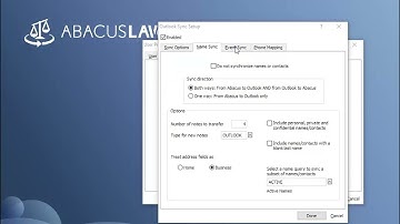AbacusLaw Outlook Sync