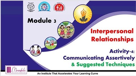 Health n Wellness Curriculum II Module 3- Activity 4- Communicating Assertively