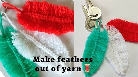 DIY Craft Yarn Feathers | How to make a Feathers out of Yarn easily | Easy Yarn craft ideas