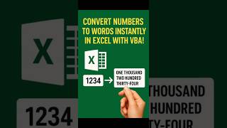 Instantly Convert Numbers to Words in Excel with VBA! 🚀#excel #exceltips #excelvba #exceltricks