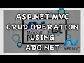 Mvc crud operation using adonetwithout entity framework  mvc crud example with stored procedure