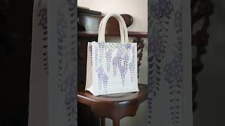 藤のジュートバッグ》 #diy #デコパージュ #ハンドメイド #decoupage