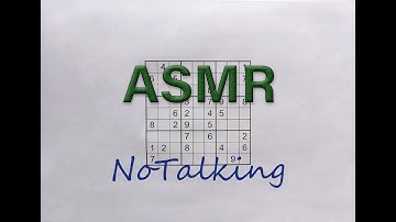 ASMR Solving Sudoku - No Talking, Scribbling Sounds