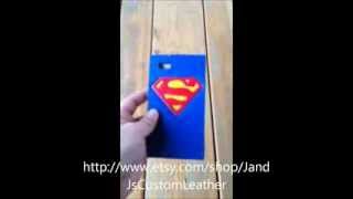 Leather Superman Iphone 5 Case, Made In America, J&Js Custom Leather