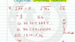 Classifying Numbers as Rational or Irrational