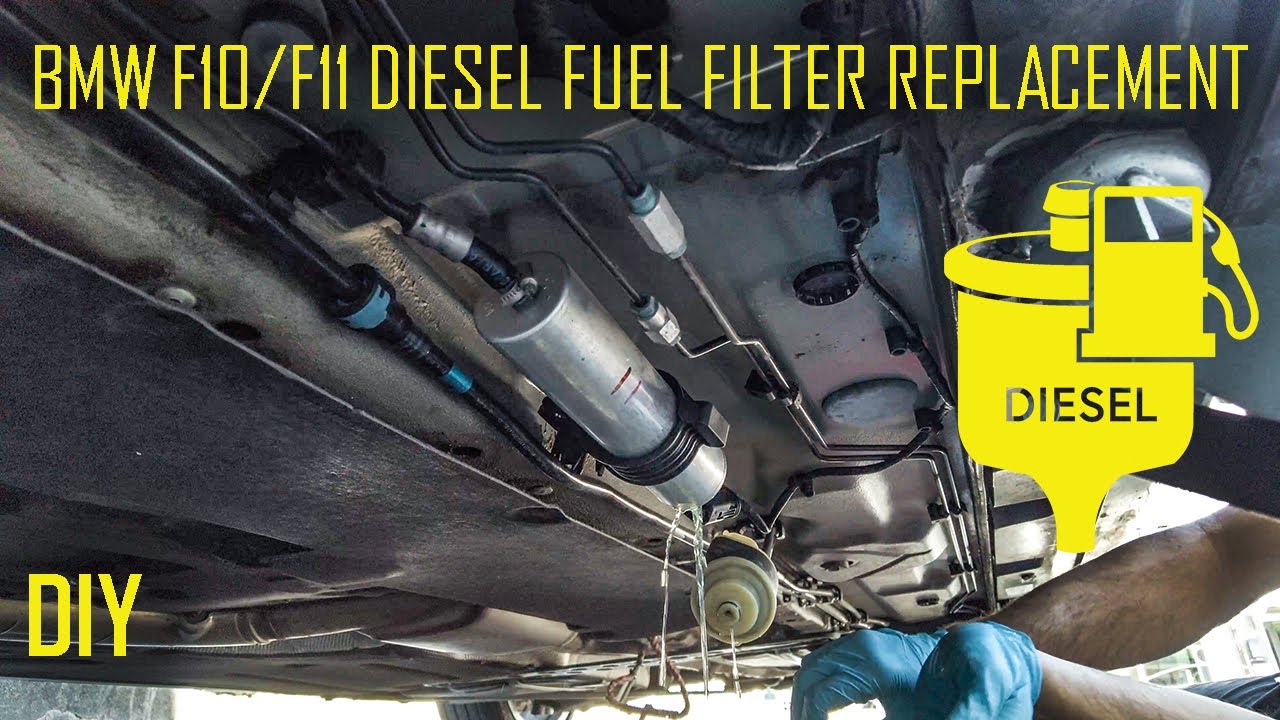 BMW F10/F11 Diesel Fuel Filter Replacement DIY 