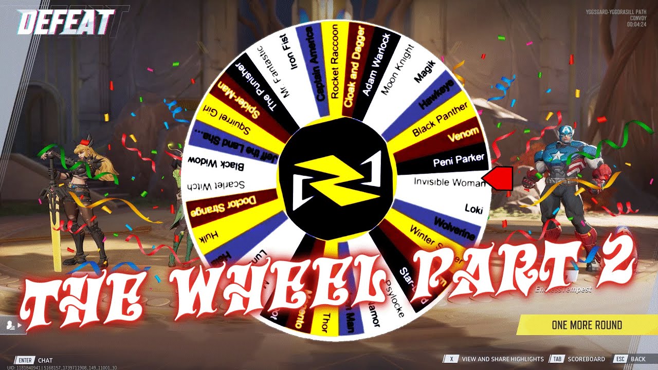 Marvel Rivals Roster Wheel The Wheel Part 2 | Marvel Rivals - YouTube