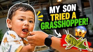     Would YOUR Kid Eat This! 🦗😳 Filipino Grasshopper Challenge! 🇵🇭