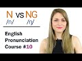 N /n/ vs NG /ŋ/ Consonant Sounds | Learn English Pronunciation Course | 44 Words