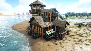 How To Build A Beach House Chateau Base - Ark: Survival Evolved (Tutorial)