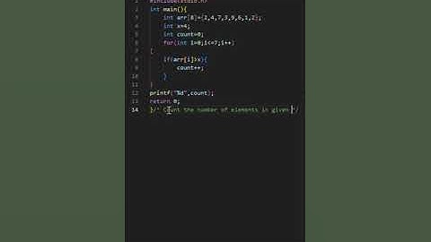 count number of elements greater than x
