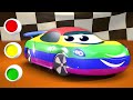 🏎️🌈 Learn Colors with Racing Cars - Panda Bo Finger Family &amp; Nursery Rhymes for Kids