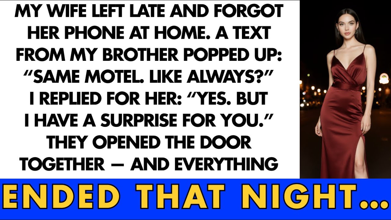 My Wife Left Late And Forgot Her Phone At Home. A Text From My Brother Popped Up: “Same Motel…