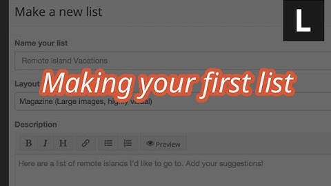 Make a List from Scratch on Listly