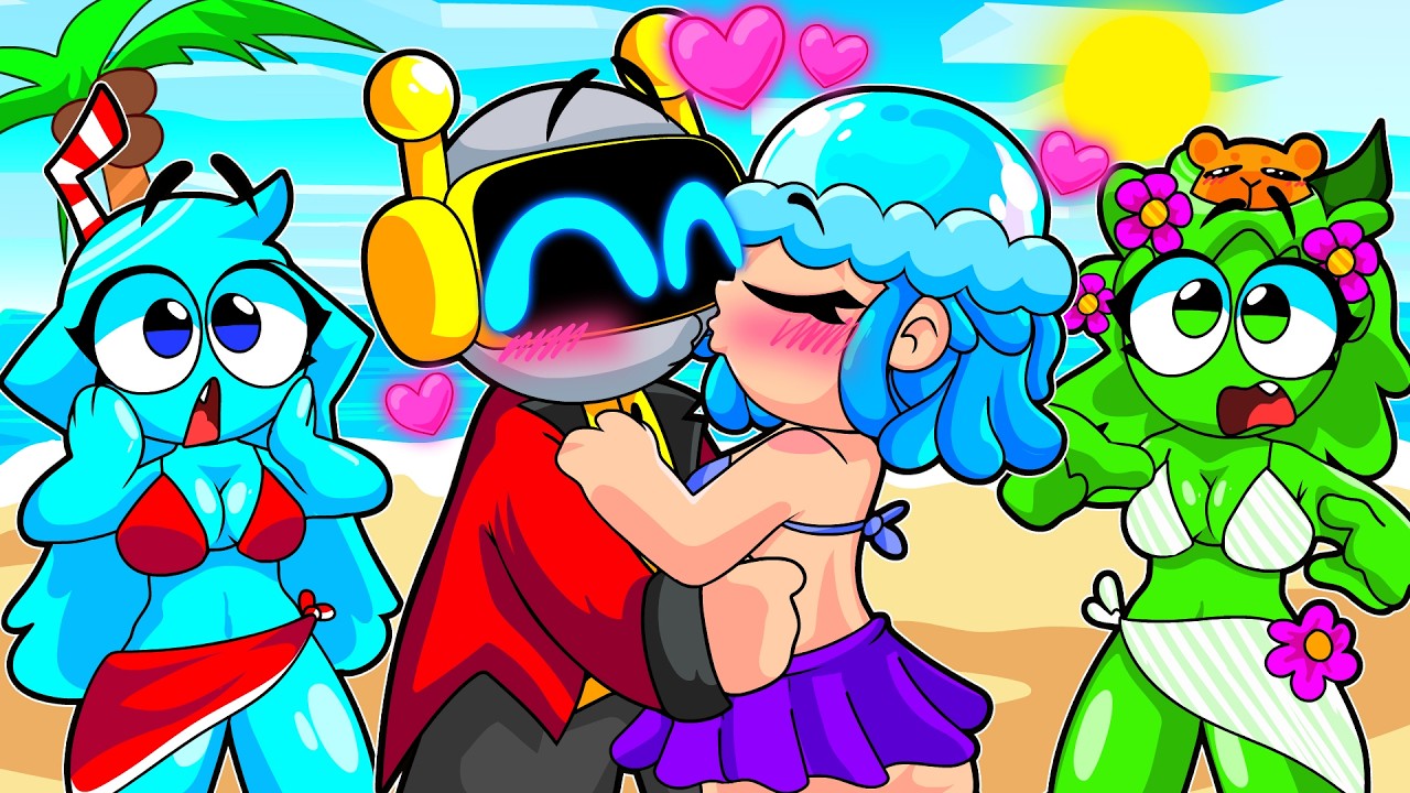 BESE a MI NOVIA en una FIESTA DE PLAYA de CHICAS en ROBLOX!💋🏖️