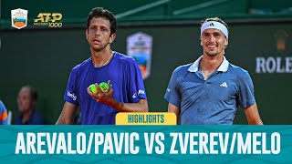 Arevalo Pavic Vs Melo Zverev Highlights Rolex Monte Carlo Masters 2024