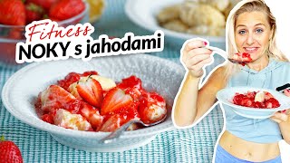 FITNESS TVAROHOVÉ NOKY s jahodami 💚 nízkotučný zdravý recept bez cukru