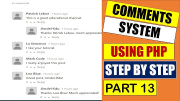 Comments Advanced System Using PHP Ajax And MySQL Database Step-by-Step Tutorial | Part 13