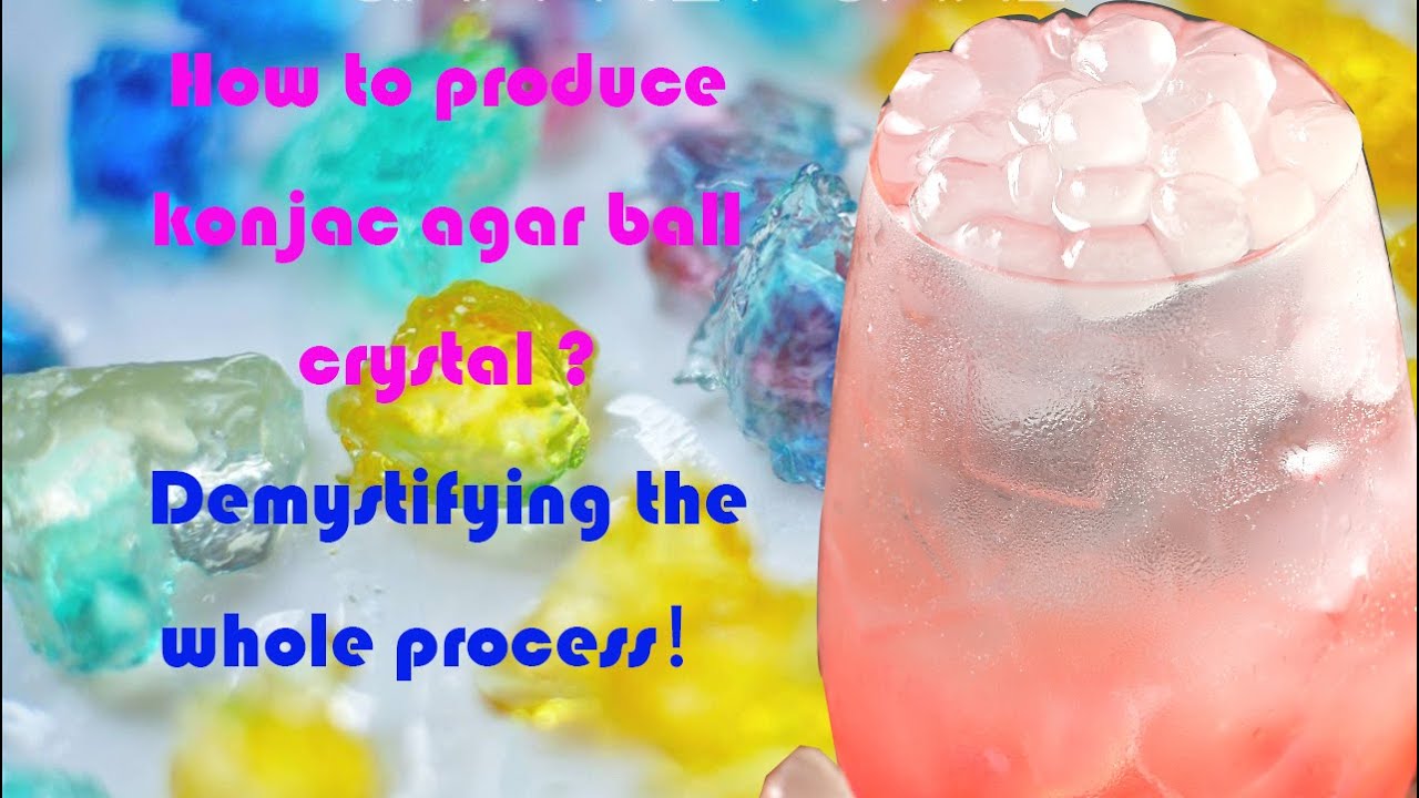 How to make konjac agar ball crystal Popping boba balls Tapioca Pearl