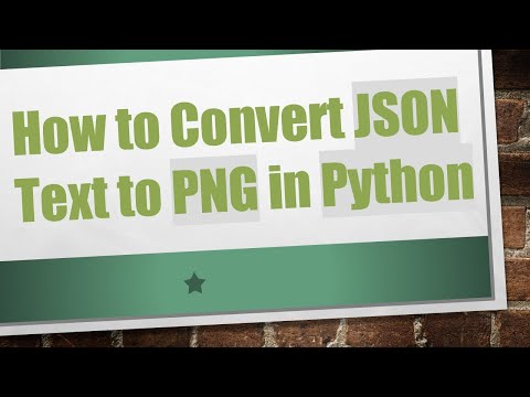 How to Convert JSON Text to PNG in Python