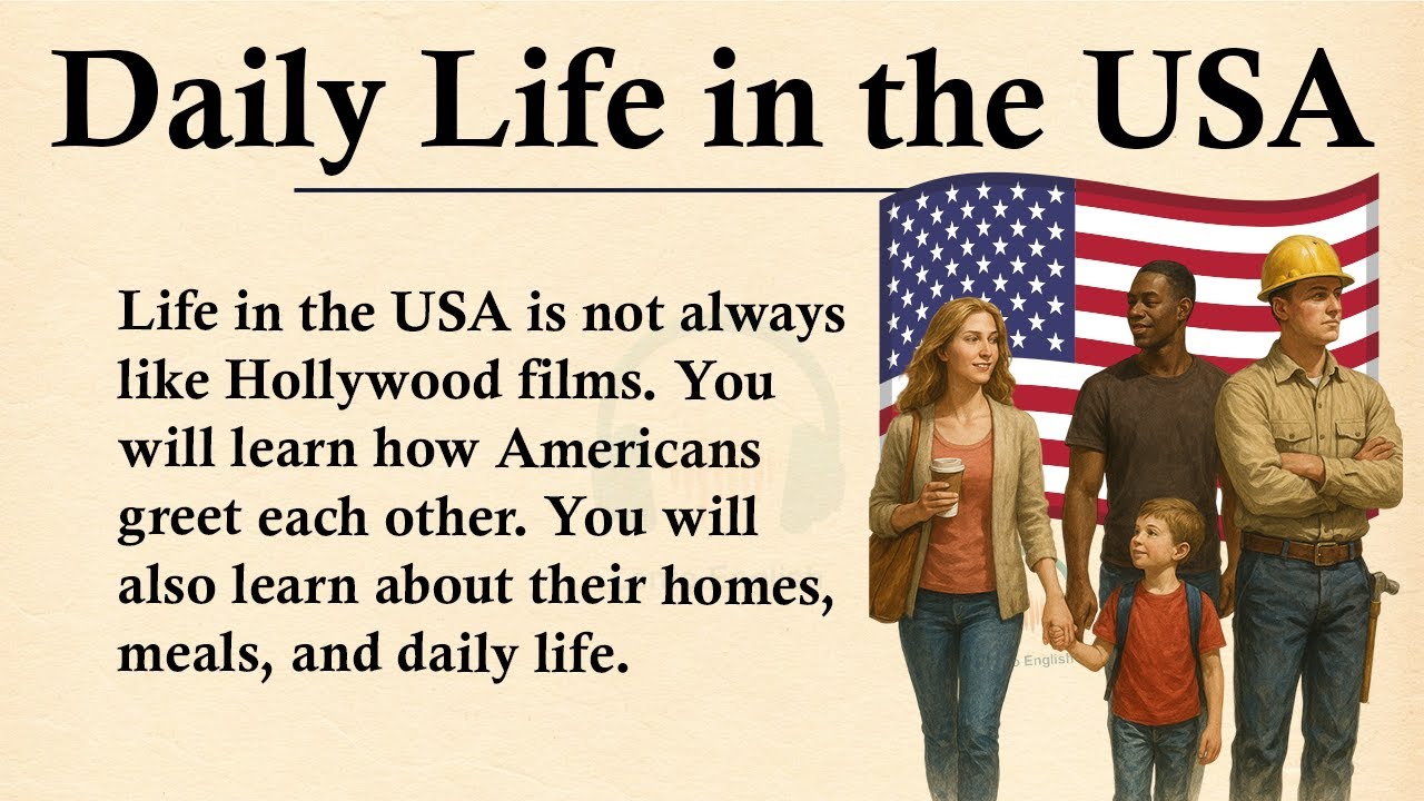 Daily Life in the USA || ⚪🔴🔵Learn English Through Story Level 3 || Graded Reader 🎧