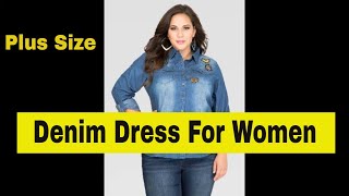 Top 25 Plus Size Denim Dress For Women|Fashion World screenshot 3