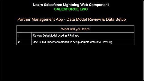 4.Salesforce Lightning Web Component | Project | Partner Management App | Data Model & Data Setup