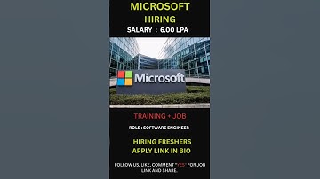 🚨  Microsoft Jobs 2025 Hiring Freshers FOR SOFTWARE ENGINEER #jobsearch #jobs #subscribe