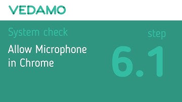 VEDAMO Virtual Classroom: System Check Step 6.1 - Allow Microphone in Chrome