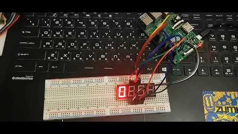 (樹莓派)依序顯示七段顯示器各腳位