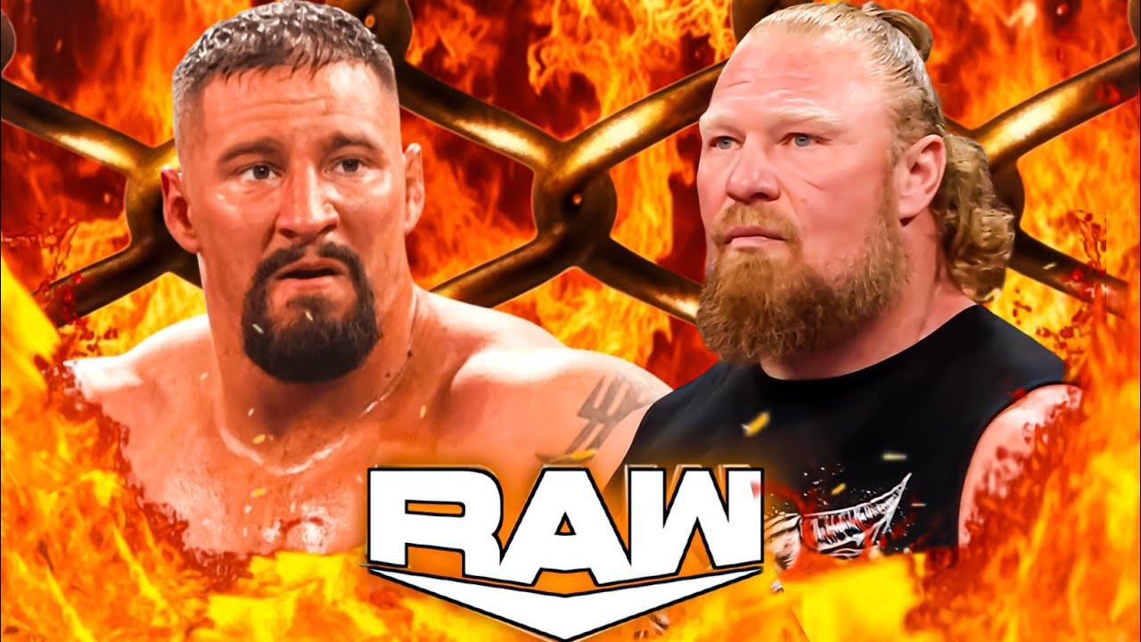 Brock Lesnar vs Bron Breakker Steel Cage Match WWE Raw Netflix | WWE 2K25