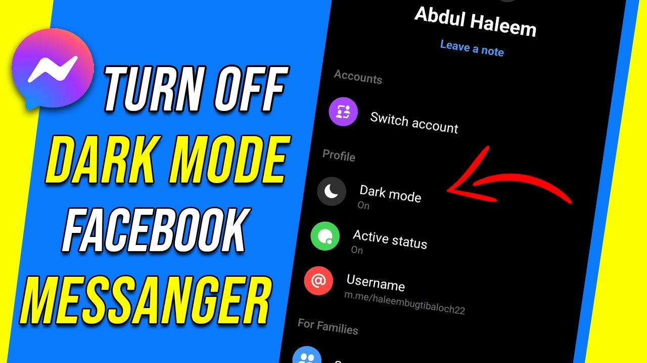 How to Turn OFF Dark Mode on Facebook Messenger