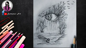Creative Drawing ideas | how to draw a meaningful eye step by step|| pencil sketch |drawing tutorial