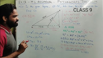 Pythagoras Theorem Class 9 || icse ||  M L Aggarwal || Exercise 12 || Sum 1 - 15