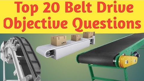 NMDC Junior Officer Top 20 Belt Drive Objective Questions And Answer For All Competitive Exams