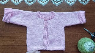 #74,16ins All in One Baby Cardigan Tutorial, Sheila's Just Knitting