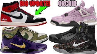 AIR JORDAN 1 BLACK TOE REIMAGINED BIG UPDATE, AJ 4 ORCHID, KOBE 5 EGGPLANT, KB 9 MASTERPIECE + MORE