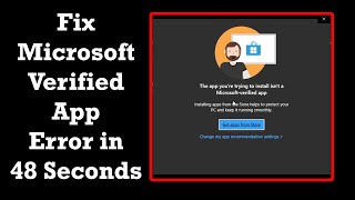 fix 'the app you're trying to install isn't a microsoft-verified app' error | tutorial 4you